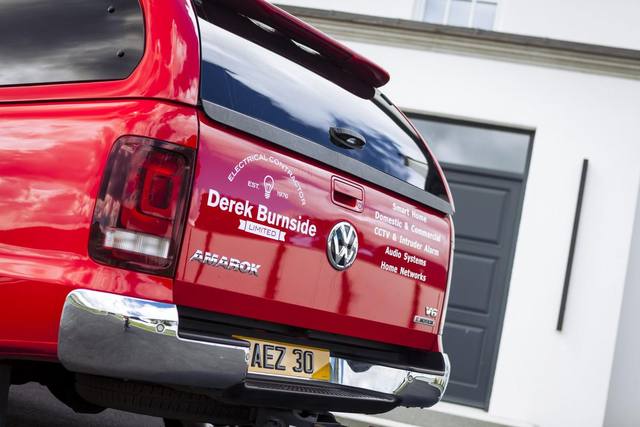 Derek Burnside Limited vehicle showing smart home, domestic and commercial, CCTV and intruder alarm, audio systems and home networks